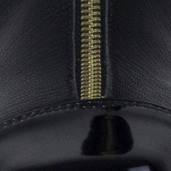 Cute Modern Womens Black Leather Ankle Metallic Heel Pointy Flat Boots - Picture 10 of 10